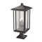 Z-Lite Aspen 3 Light Outdoor Pier Mounted Fixture, Black And Clear Seedy 554PHXLR-533PM-BK - alternate 5